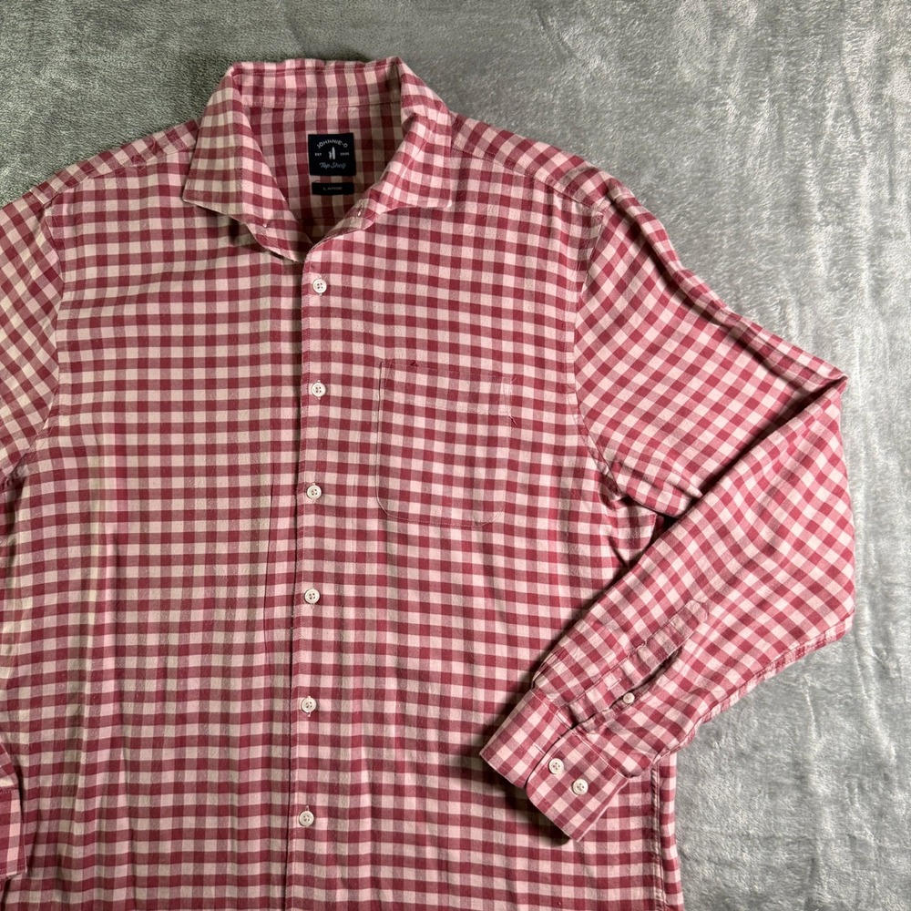 Johnnie-O Top Shelf Gingham Checkered Long Sleeve Button Down Shirt Large